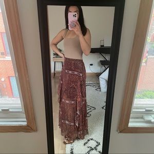 Free People Printed Maxi Skirt